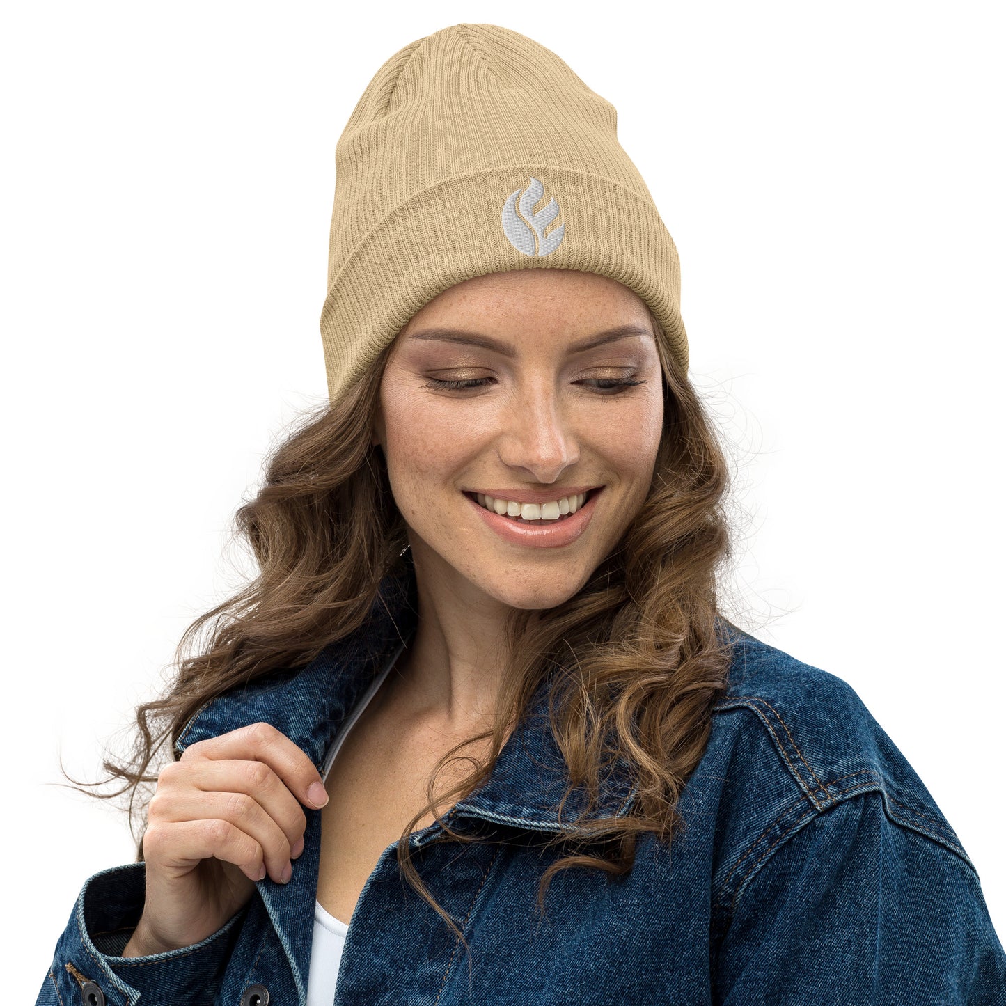 Organic ribbed beanie